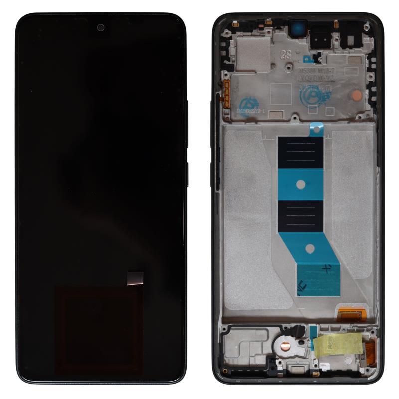 Οθόνη με Touch Screen & Μεσαίο Πλαίσιο Xiaomi Redmi Note 14 5G Μαύρο (Original)