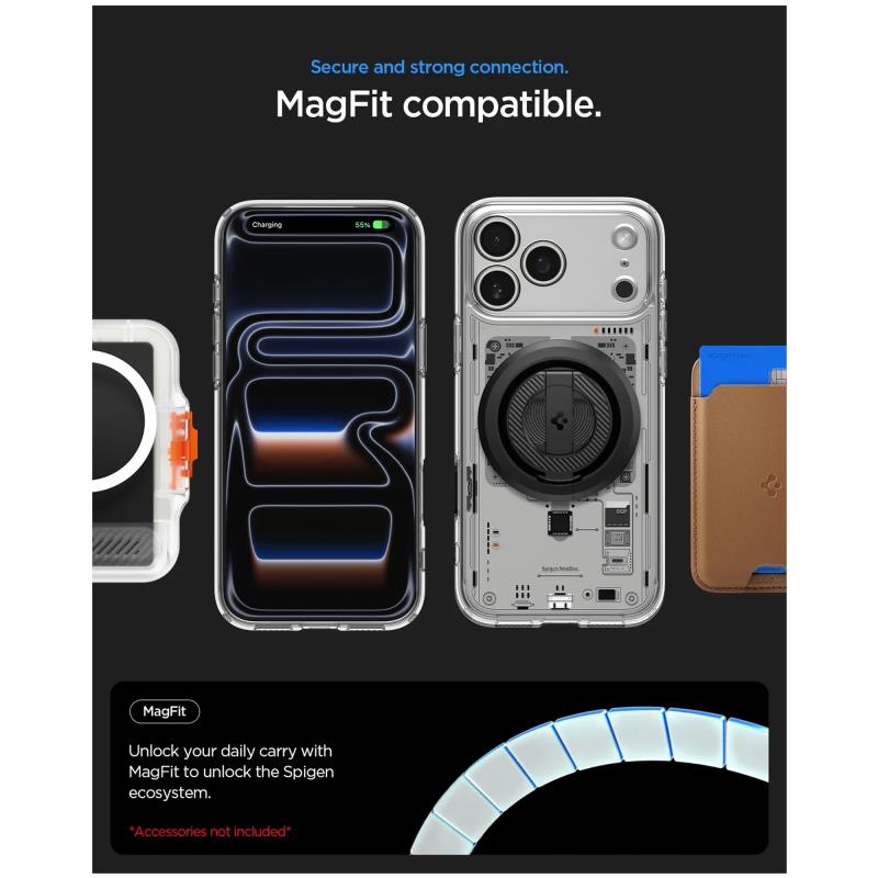 Θήκη TPU & PC Spigen Apple iPhone 18 Pro/ 17 Pro MagSafe Ultra Hybrid Neo One Διάφανο