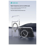 Θήκη TPU & PC Devia Apple iPhone Air Magnetic Shock Proof Clean με Stand Διάφανο