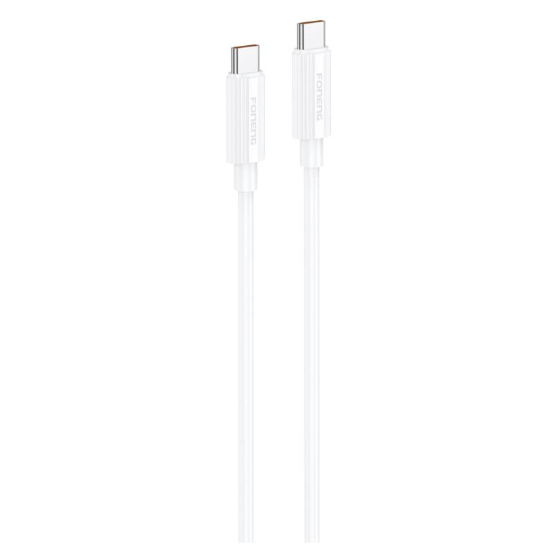 Καλώδιο Σύνδεσης USB 2.0 Foneng XS07 USB C σε USB C 60W 1.2m Λευκό