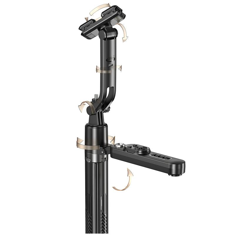 Ασύρματο Selfie Stick & Τρίποδο Blavec Q-01 με AI Face Tracking & Τηλεχειριστήριο για Smartphones Πλάτους 65mm έως 95mm Μαύρο
