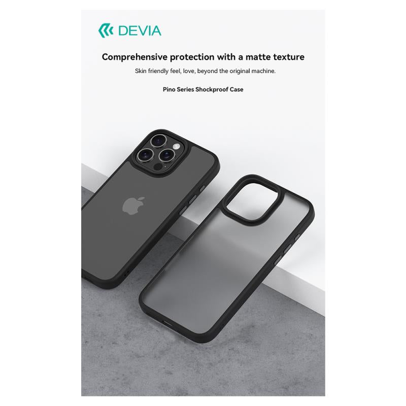 Θήκη TPU & PC Devia Apple iPhone 16 Plus Shock Proof Pino Μαύρο