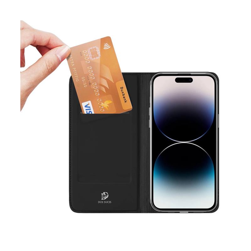 Θήκη Flip Dux Ducis Apple iPhone 15 Pro Skin Pro Μαύρο
