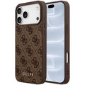 Θήκη TPU PC & Eco-Leather Guess Apple iPhone 18 Pro/ 17 Pro Hardcase Classic 4G Καφέ