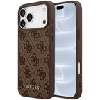 Θήκη TPU PC & Eco-Leather Guess Apple iPhone 18 Pro/ 17 Pro Hardcase Classic 4G Καφέ