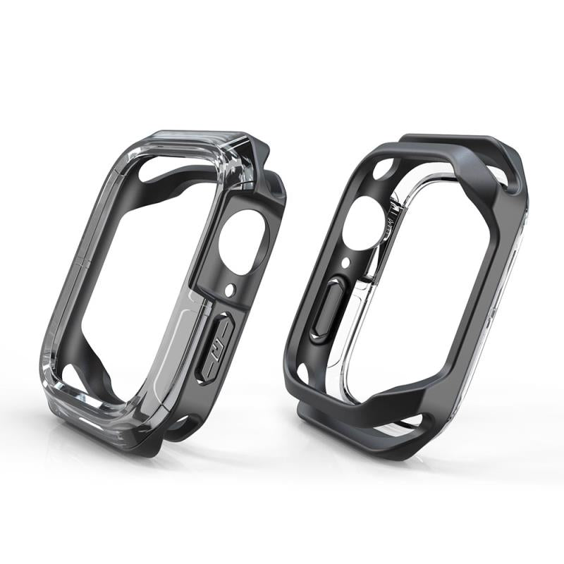 Θήκη TPU & PC Devia Sport Apple Watch 7/ 8/ 9 45mm Shock Proof Φιμέ Μαύρο