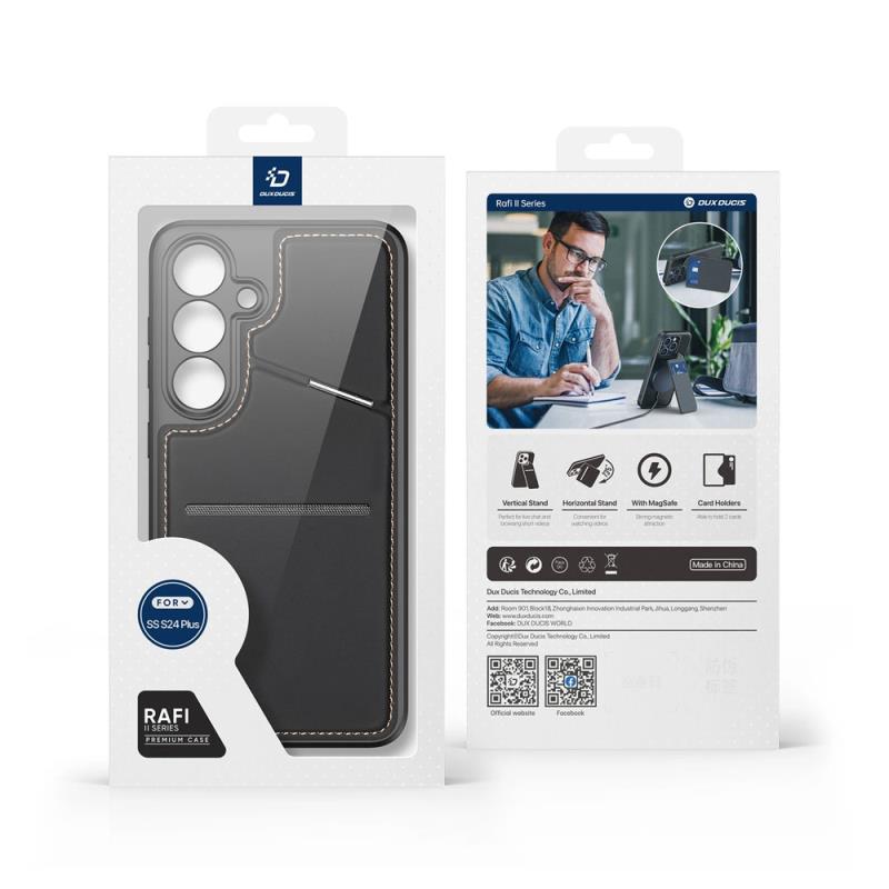 Θήκη Δερμάτινη Dux Ducis Samsung Galaxy S24 Plus 5G 3 σε 1 Magnetic με Stand Rafi II Μαύρο