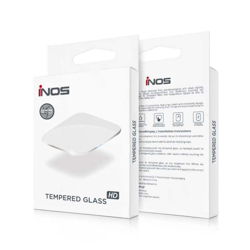 Tempered Glass Rings inos για Τζαμάκι Κάμερας Apple iPhone 17 Μαύρο (1 σετ/3 τεμ.)