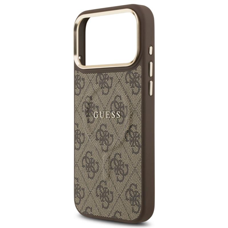 Θήκη PU Guess MagSafe Apple iPhone 17 Pro Max Hardcase Classic 4G Καφέ
