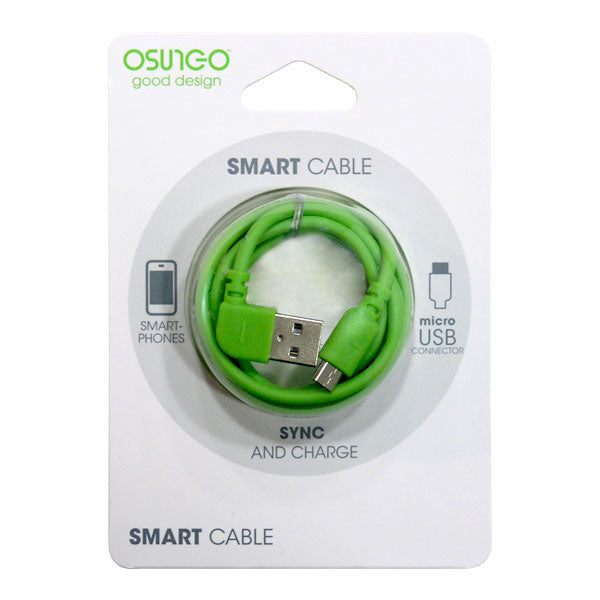 Καλώδιο Σύνδεσης USB 2.0 Osungo USB A σε Micro USB 10W 1m Πράσινο