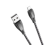 HOCO U56 METAL ARMOR ΜΕΤΑΛΛΙΚΟ ΚΑΛΩΔΙΟ LIGHTNING ΦΟΡΤΙΣΗΣ &amp; DATA 1.2m, ΓΚΡΙ