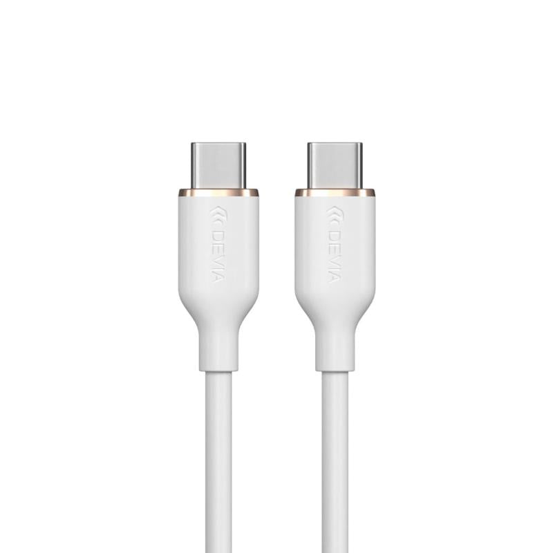 Καλώδιο Σύνδεσης USB 2.0 Devia EC632 USB C σε USB C PD 60W 1.2m Jelly Λευκό
