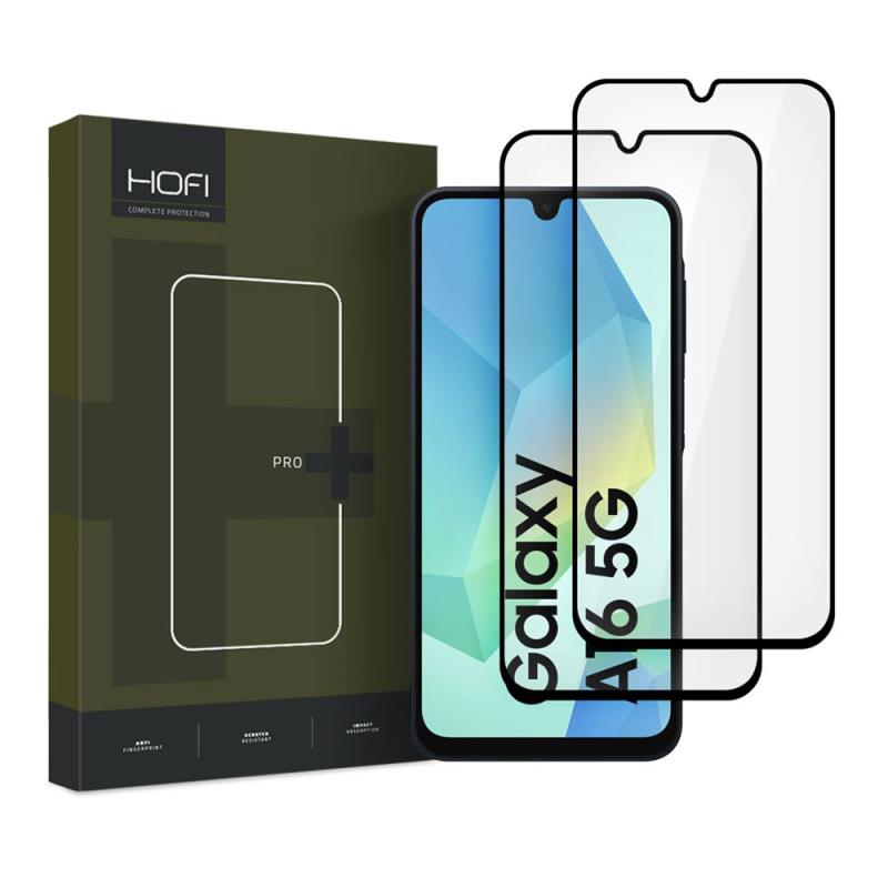 Tempered Glass Full Face Hofi Pro+ Samsung A165 Galaxy A16/ A166 Galaxy A16 5G/ A266 Galaxy A26 5G/ A175 Galaxy A17/ A176 Galaxy A17 5G Μαύρο (2 τεμ.)