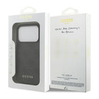 Θήκη PU Guess Apple iPhone 17 Pro Hardcase Classic Logo 4G Μαύρο