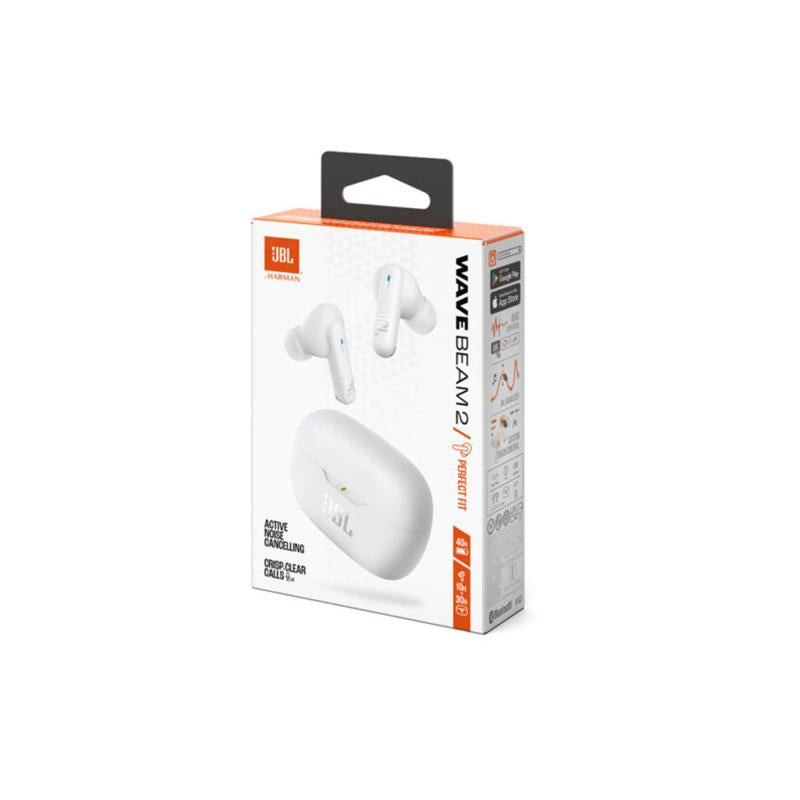 True Wireless Ακουστικά Bluetooth JBL Wave Beam 2 Λευκό