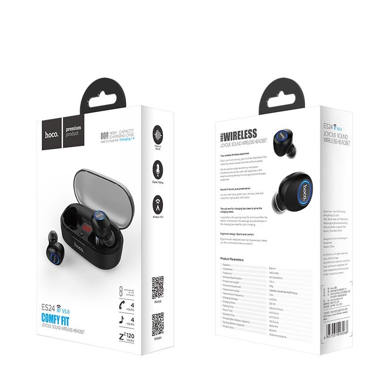 HOCO ES24 JOYOUS SOUND EARPHONES ΜΕ ΒΑΣΗ ΦΟΡΤΙΣΗΣ