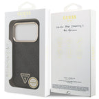 Θήκη PU Guess MagSafe Apple iPhone 18 Pro/ 17 Pro Leather Diamond Triangle 4G Μαύρο
