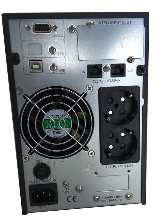 NG ON-LINE UPS 1000VA, PF 0.98, 2 SCHUKO, 2 x 12V9A, USB, RS232, RJ45, ΟΘΟΝΗ