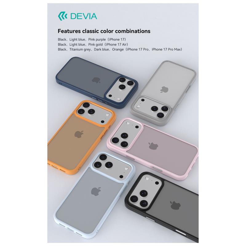 Θήκη TPU & PC Devia Apple iPhone 17 Pro Shock Proof Pino Πορτοκαλί