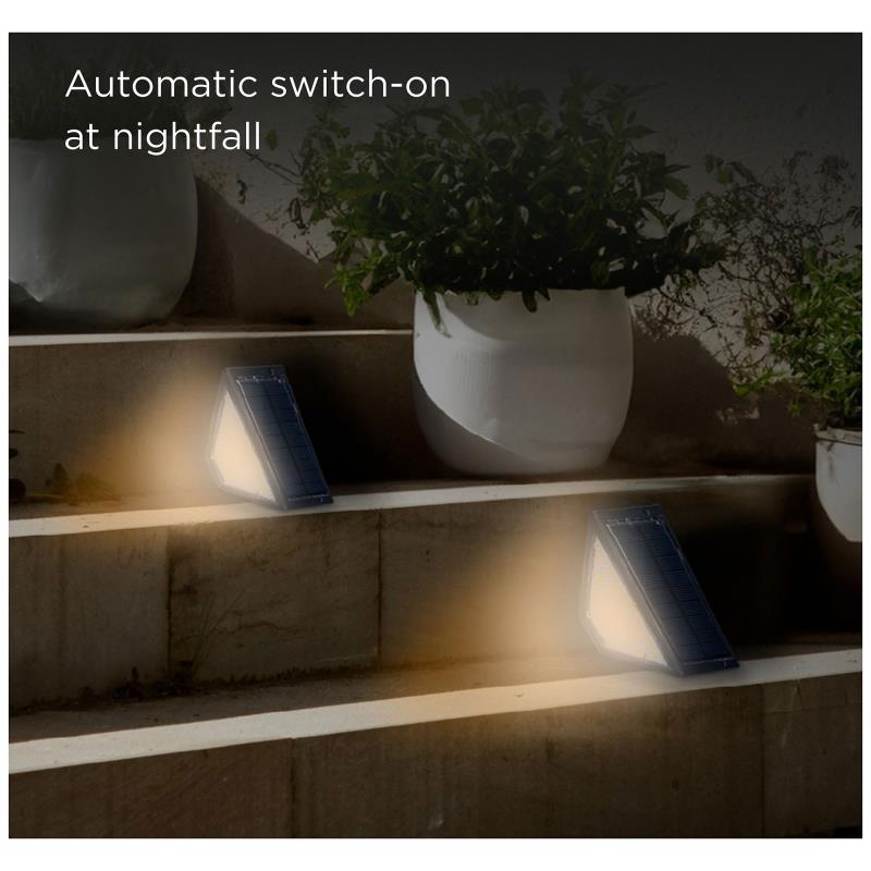 Ηλιακό Φωτιστικό Εξ. Χώρου LED GSC Ankasy Bulkhead 3W 600 mAh 80lm για Σκαλοπάτια Μαύρο