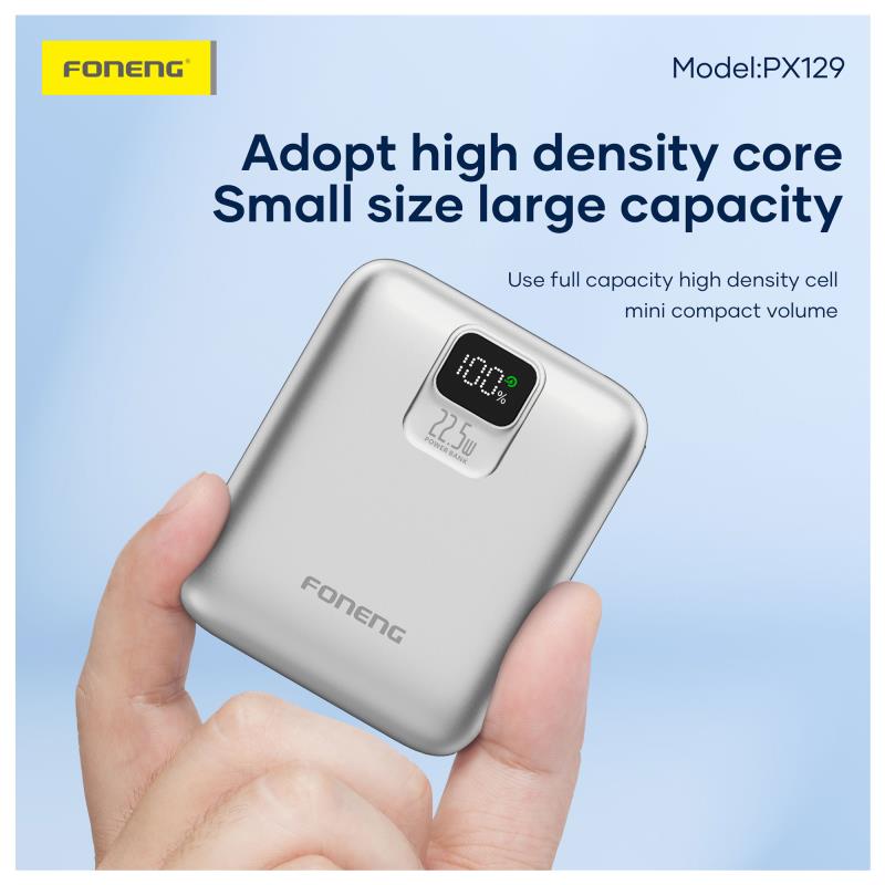 Φορτιστής Ανάγκης Foneng PX129 22.5W 10000mAh Mini Σκούρο Γκρι