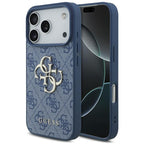 Θήκη PU Guess Apple iPhone 17 Pro Max Hardcase Big Logo 4G Μπλε