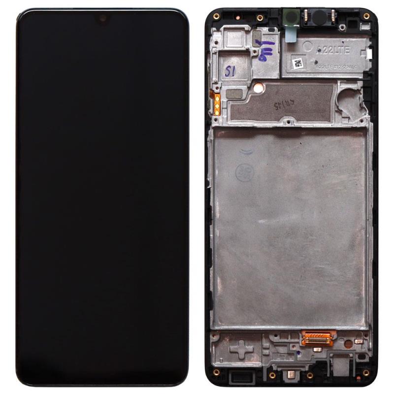 Οθόνη με Touch Screen & Μπροστινή Πρόσοψη Samsung A225F Galaxy A22 4G Μαύρο (Original)