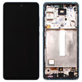 Οθόνη με Touch Screen & Μπροστινή Πρόσοψη Samsung A525F Galaxy A52/ A526B Galaxy A52 5G Μπλε (Original)