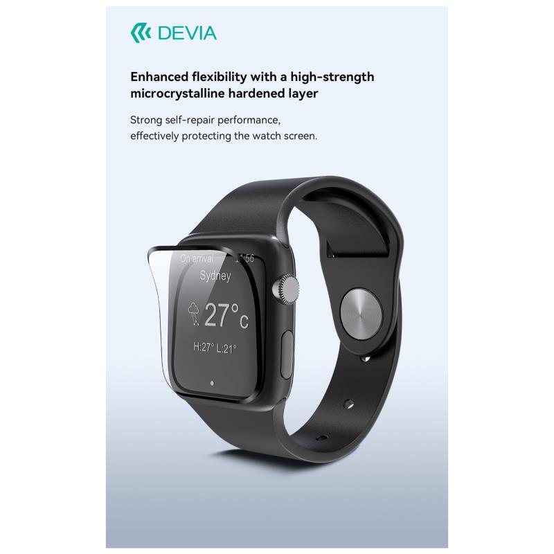 Tempered Glass Full Screen Curved Devia Watch 45mm με Βοηθητικό Εργαλείο Van Διάφανο