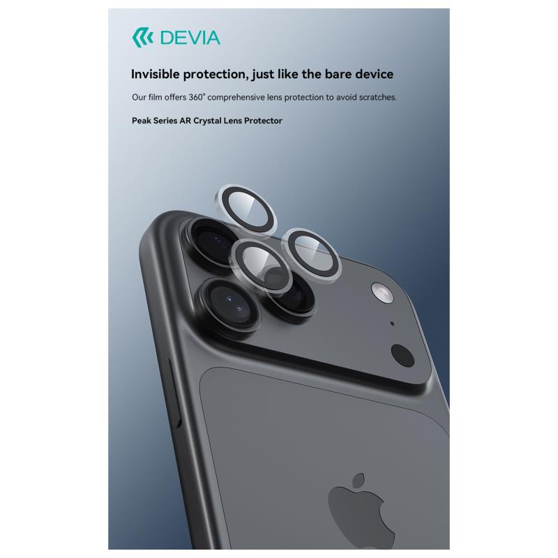 Θήκη TPU & PC & Tempered Glass & Camera Cover Devia Apple iPhone 17 Magnetic Shock Proof Star Pack Διάφανο
