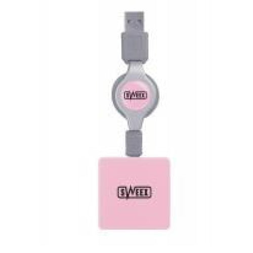 4 Port USB Hub Pink