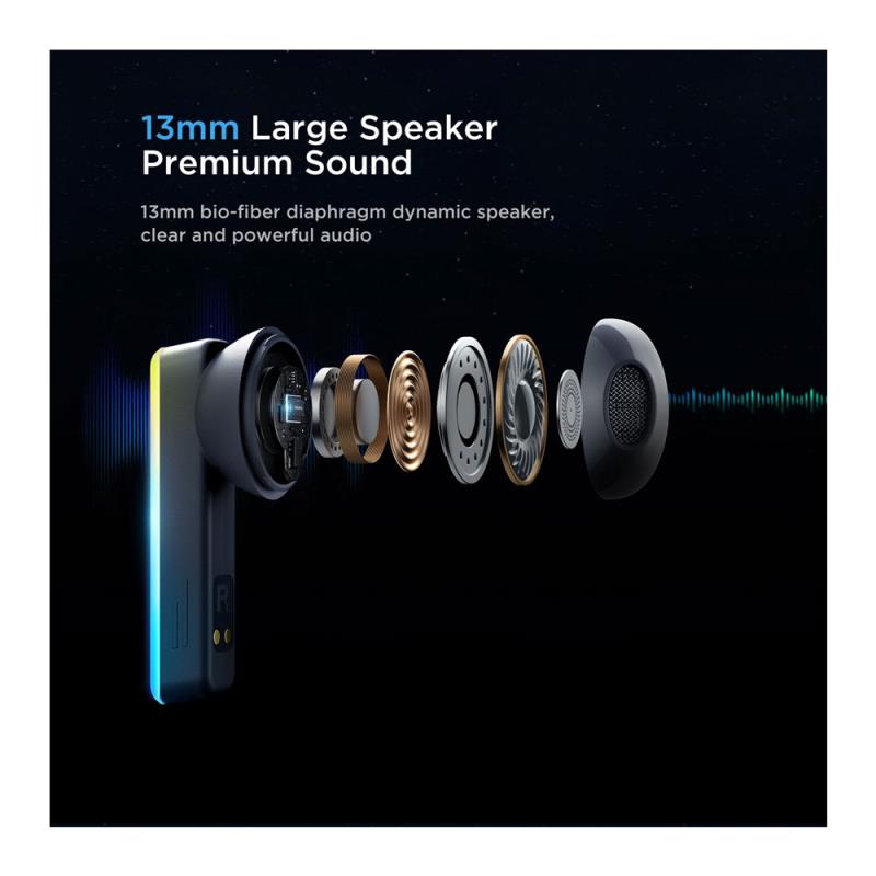 True Wireless Ακουστικά Bluetooth Joyroom JR-TC1 IceLens Series με RGB Λευκό