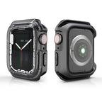 Θήκη TPU & PC Devia Sport Apple Watch 7/ 8/ 9 41mm Shock Proof Φιμέ Μαύρο
