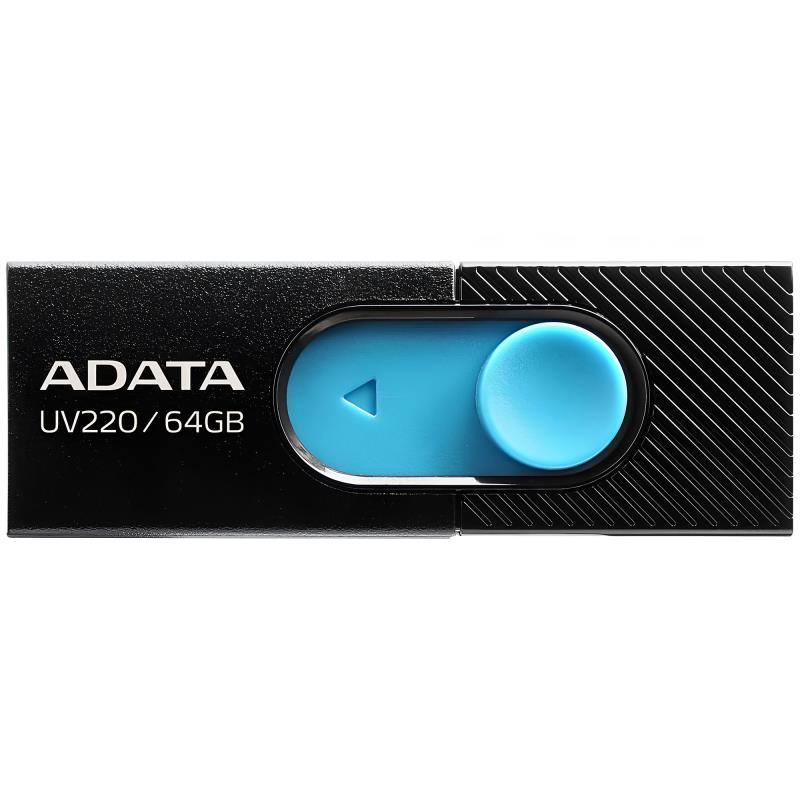 USB 2.0 Flash Disk Adata UV220 USB A 64GB Μαύρο