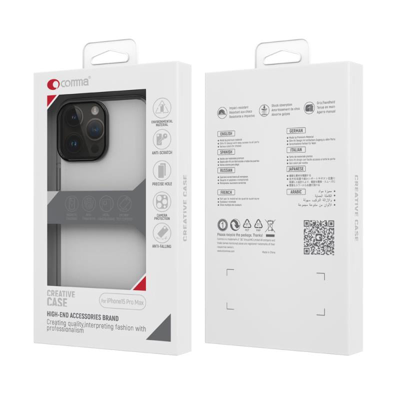 Θήκη TPU & PC Anti-Bacterial Hard Jacket Comma Apple iPhone 15 Plus Διάφανο