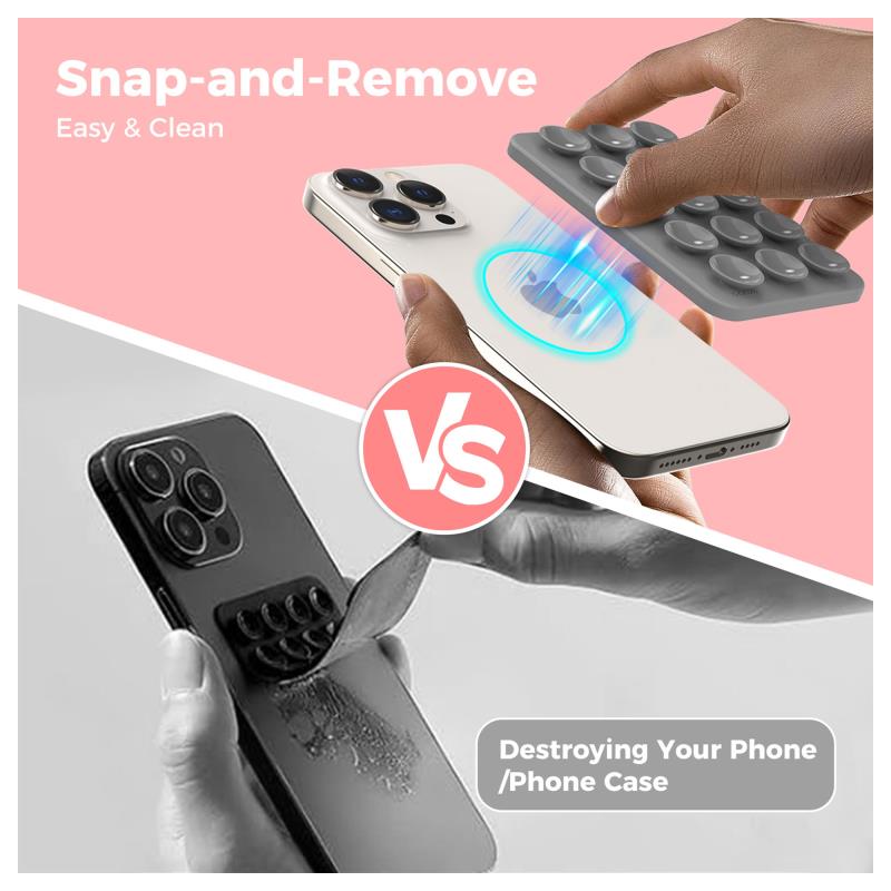Βάση Στήριξης με Βεντούζα Magnetic Ahastyle PT-CY202 για Smartphones Σκούρο Γκρι