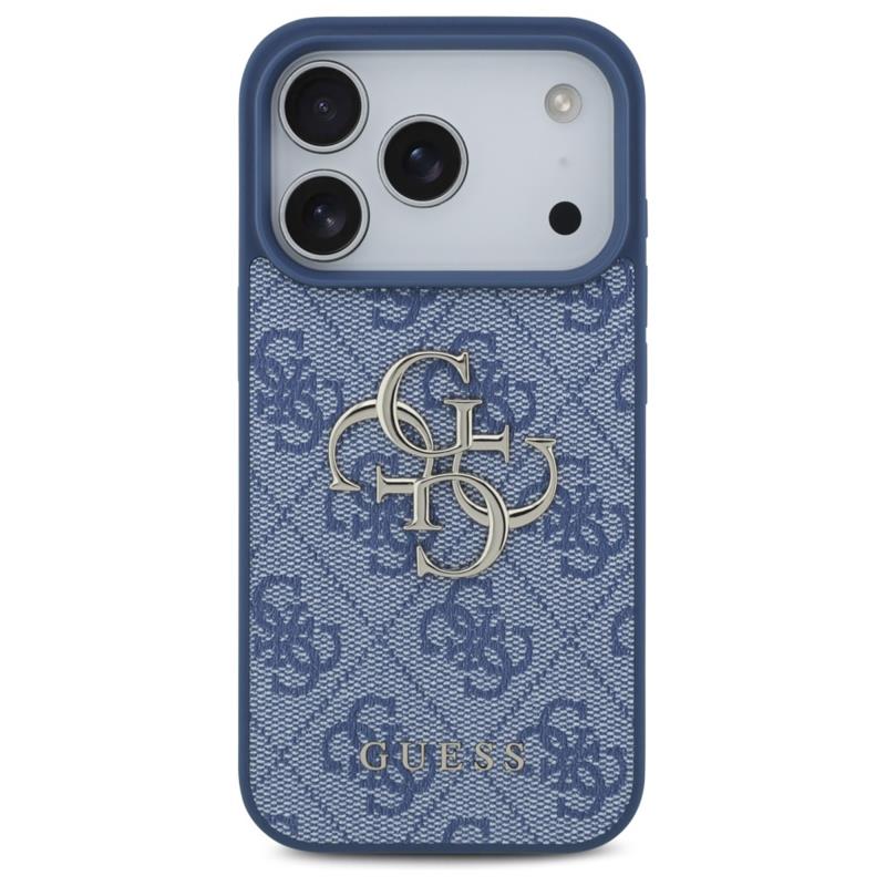 Θήκη PU Guess Apple iPhone 17 Pro Max Hardcase Big Logo 4G Μπλε
