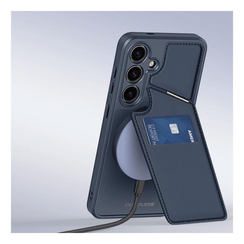 Θήκη Δερμάτινη Dux Ducis Samsung Galaxy S24 5G 3 σε 1 Magnetic με Stand Rafi II Μπλε