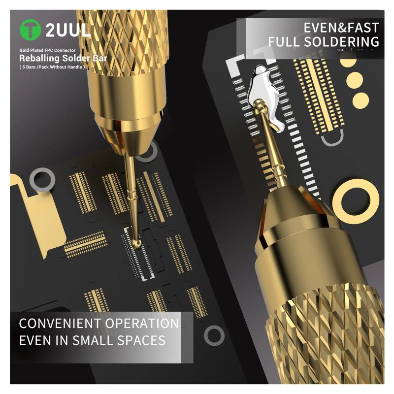 Σετ Ανταλλακτικές Μύτες 2UUL Gold Plated FPC Connector για Κολλητήρι (5 τεμ.)