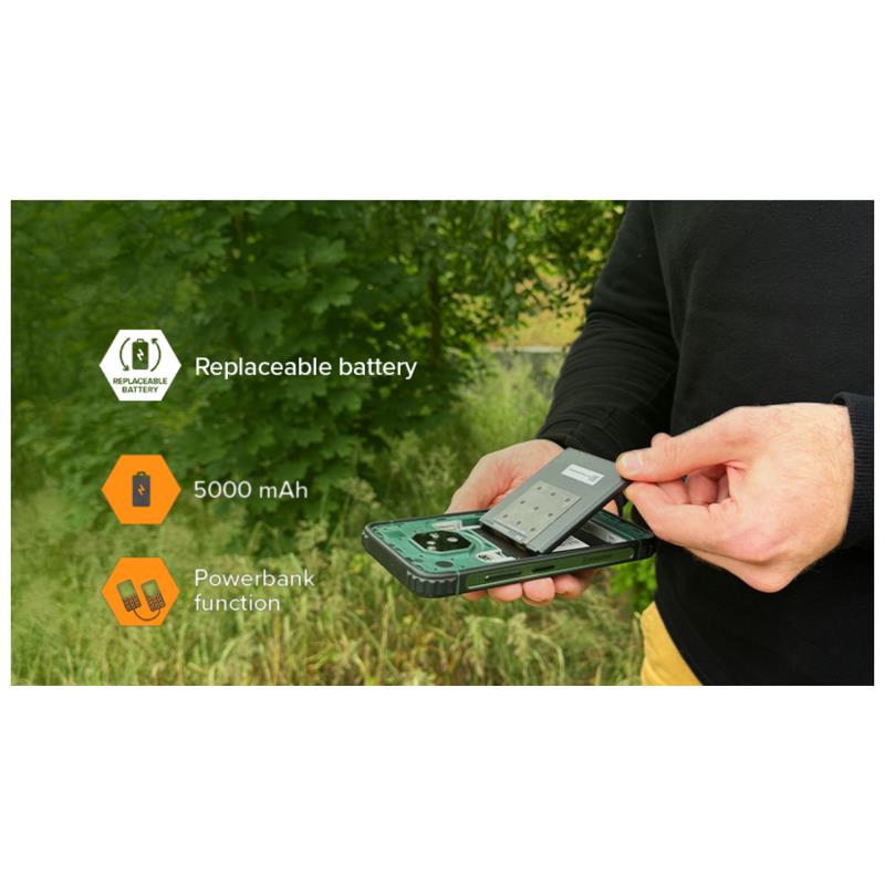 Κινητό Τηλέφωνο Hammer Ranger (Dual SIM) 256GB 8GB RAM Μαύρο-Πράσινο