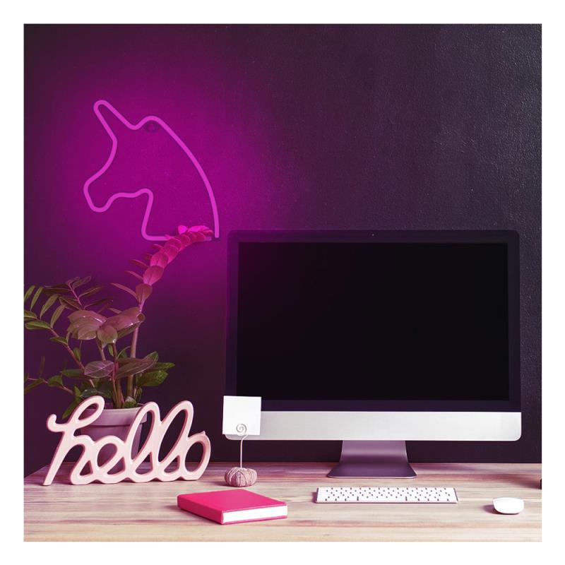 Neon LED Forever Light FLNEO1 UNICORN (USB/Μπαταρίας & On/Off) Ροζ