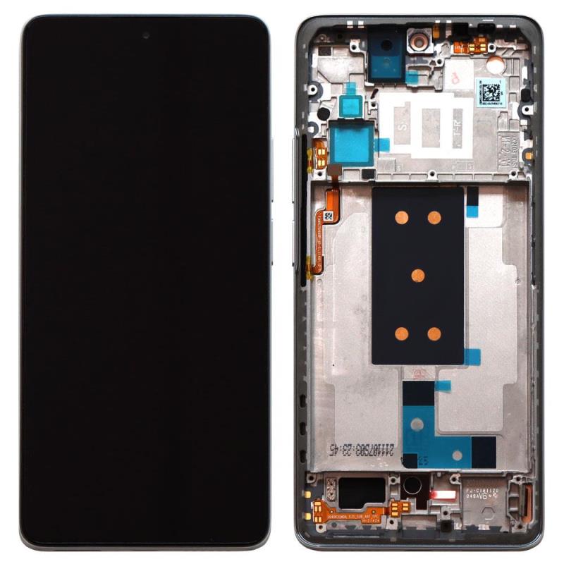 Οθόνη με Touch Screen & Μεσαίο Πλαίσιο Xiaomi 11T 5G Ασημί (Original)