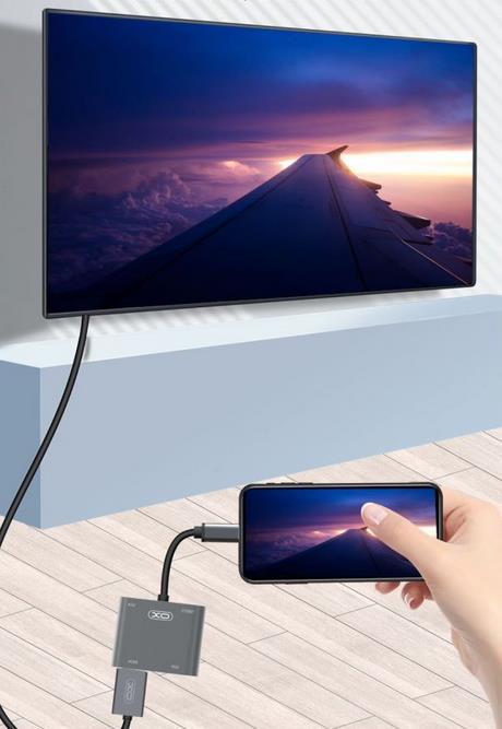 XO HUB001 4 IN 1 TYPEC TO HDMI/VGA/USB3.0/PD CHARGING