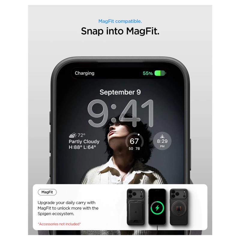 Θήκη TPU Spigen Thin Fit Magsafe Apple iPhone 17 Pro Max Μαύρο