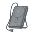 Φορτιστής Ανάγκης Foneng PX119 22.5W 10000mAh Magnetic Wireless με Ενσωματωμένο Καλώδιο & Stand Σκούρο Γκρι