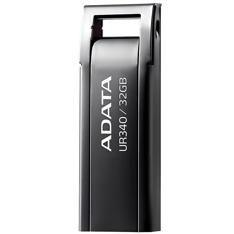 USB 3.2 Flash Disk Adata UR340 USB A 100MB/s 32GB Μαύρο