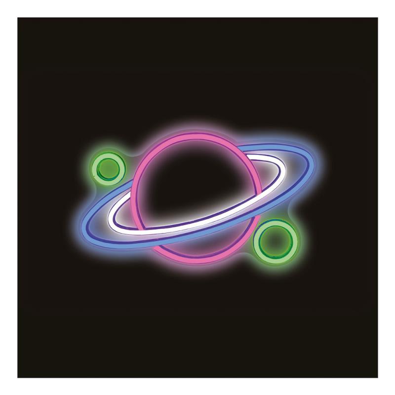 Neon Plexi Forever Light FPNE05X PLANET (USB, On/Off & Dimmer) Πολύχρωμο