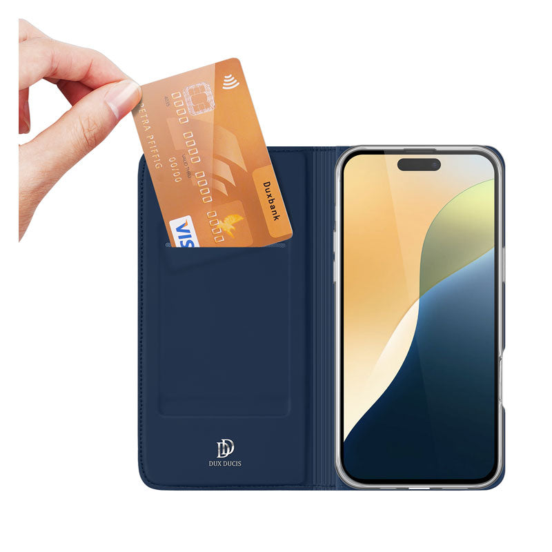 Θήκη Flip Dux Ducis Apple iPhone 16 Skin Pro Μπλε