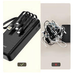 Φορτιστής Ανάγκης Dudao K11Pro 10W 20000mAh με 4 Ενσωματωμένα Καλώδια Μαύρο