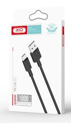 XO NB156 ΚΑΛΩΔΙΟ ΦΟΡΤΙΣΗΣ TYPE-C, ΜΑΥΡΟ, 1m